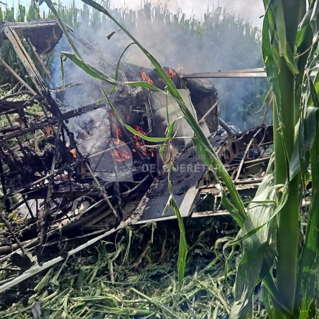 Cae Avioneta de Fumigación en San Juan del Río